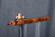 Walnut Burl Native American Flute, Minor, Mid G-4, #T9F (1)